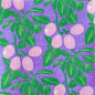 Preview: Paviot, Serviette, Prune, Pflaume, bedruckt mit Affen in pink violett, grün, Pflaumemn,